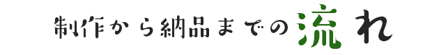 制作から納品までの流れ